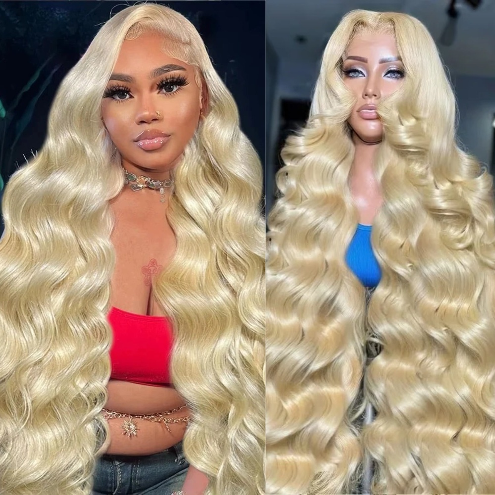 613 Blonde Body Wave Lace Front Wig - 26 30 Zoll 613 Blonde Perücken