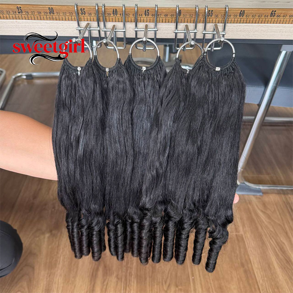 Water Wave Bulk Human Hair For Braiding - 12A Yaki Feather Burmesisches Lockenhaar 100%