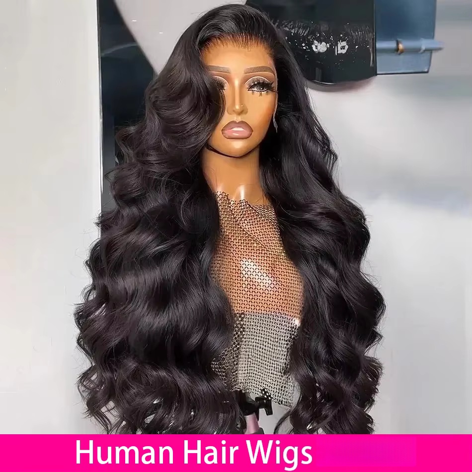 Hd Lace Frontal Wig Human Hair Pre Plucked - 40-Zoll-Körperwellen-Echthaar-Perücken, 13 x 6 HD-Spitze-Frontal-Perücke, brasilianische