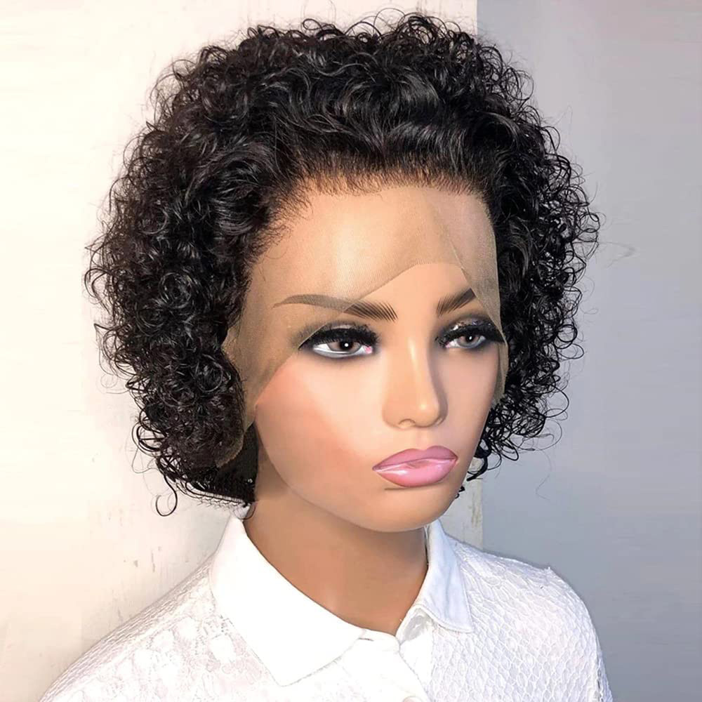 Short Pixie Cut Wig Human Hair Cheap - Pixie Cut Perücken 13x4 Pixie Lockige