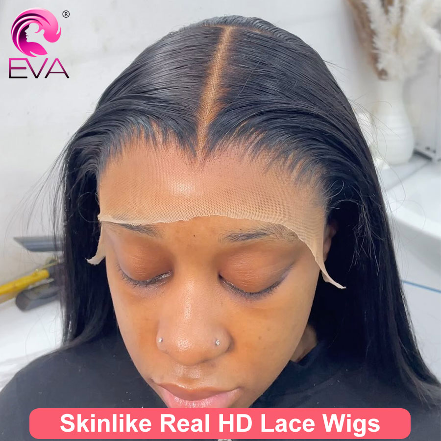 Hd Lace Frontal Wig Human Hair Pre Plucked - Eva Hair Deep Part HD Lace