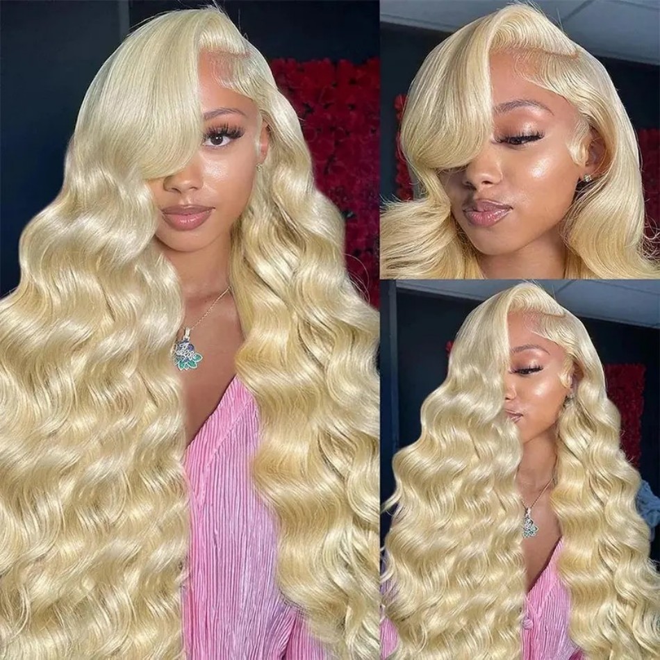 613 Blonde Body Wave Lace Front Wig - 613 HD Lace Frontal Perücke 13x6