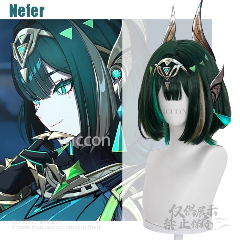Synthetic Wigs - Anime Spiel Genshin Impact New Nefer