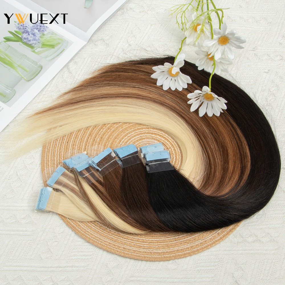 YWUEXT Mini Tape in Echthaarve – Invisible Tape In Extensions Real Hair Bewertung und Preis