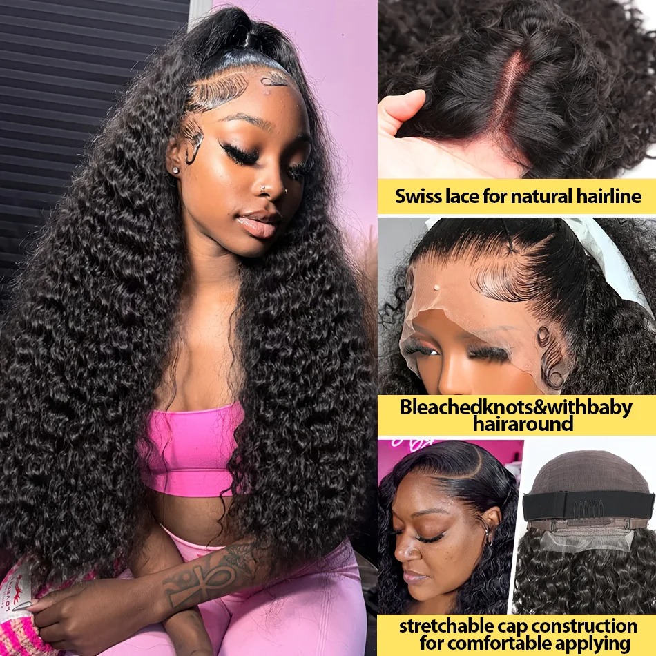 38 Zoll Wasserwellen-Lace-Fron – Hd Lace Frontal Wig Human Hair Pre Plucked Bewertung und Preis