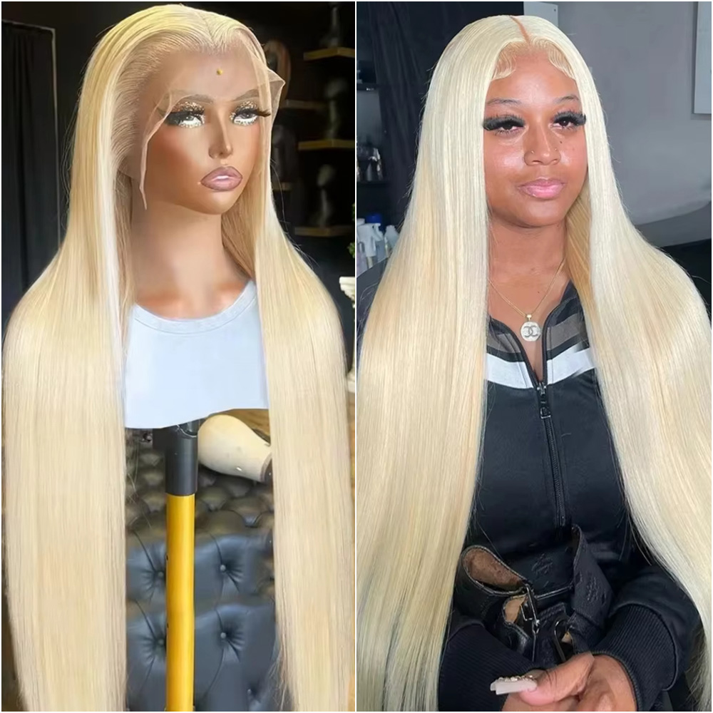 Blonde 613 glatte 13x4 HD-Spit – Hd Lace Frontal Wig Human Hair Pre Plucked Bewertung und Preis