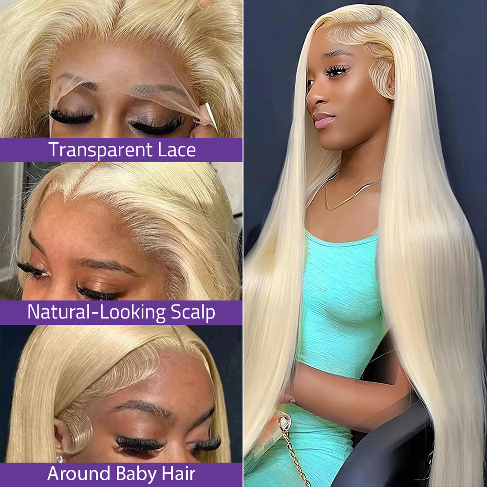 Blonde 613 glatte 13x4 HD-Spit – Hd Lace Frontal Wig Human Hair Pre Plucked Bewertung und Preis