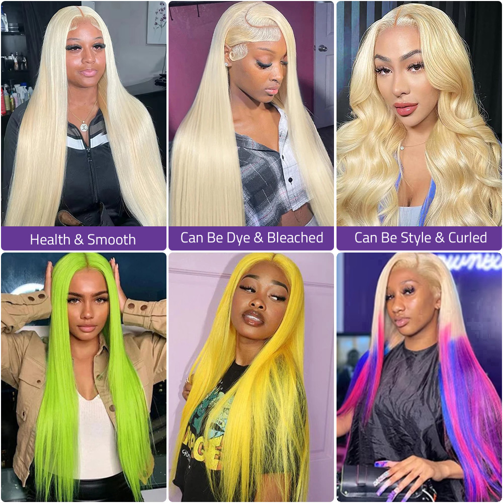 Blonde 613 glatte 13x4 HD-Spit – Hd Lace Frontal Wig Human Hair Pre Plucked Bewertung und Preis