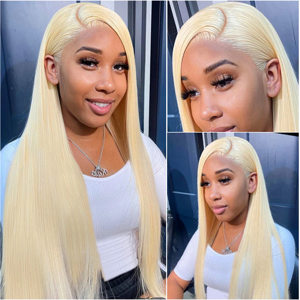 Blonde 613 glatte 13x4 HD-Spit – Hd Lace Frontal Wig Human Hair Pre Plucked Bewertung und Preis