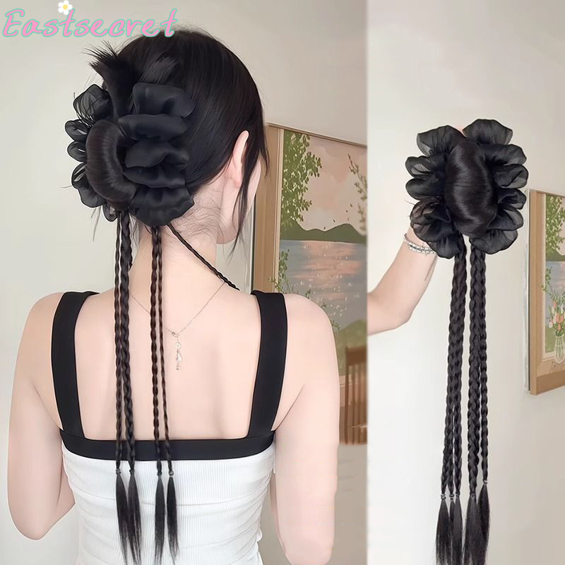 Schwarze Schleife, halbgebunde – Claw Clip Messy Bun Hair Piece Bewertung und Preis