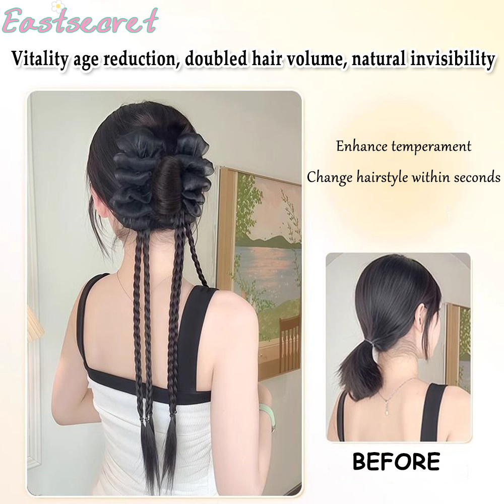 Schwarze Schleife, halbgebunde – Claw Clip Messy Bun Hair Piece Bewertung und Preis