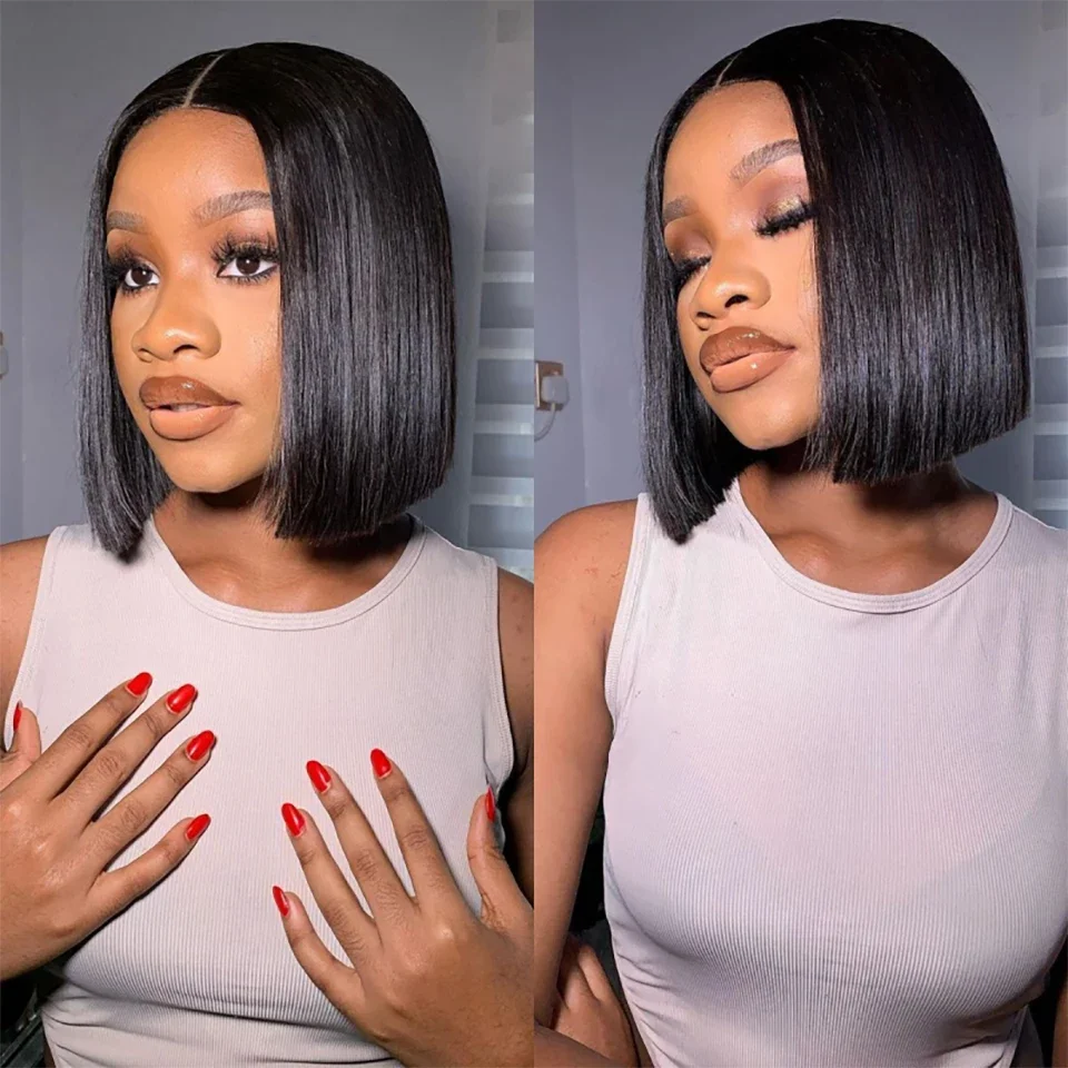 Gerade kurze Bob-Perücken, Ech – Glueless Wear And Go Human Hair Wig Bewertung und Preis
