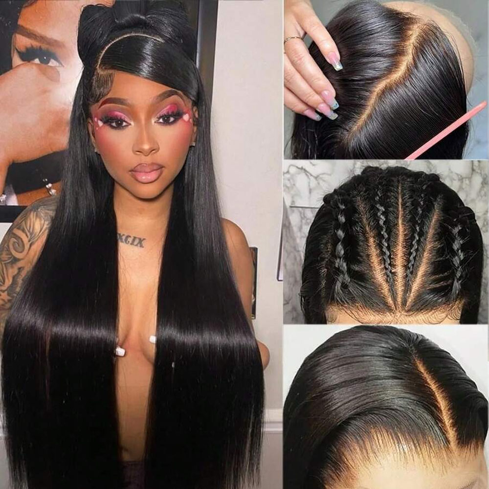 34 Zoll Knochenglatte Lace-Fro – Hd Lace Frontal Wig Human Hair Pre Plucked Bewertung und Preis