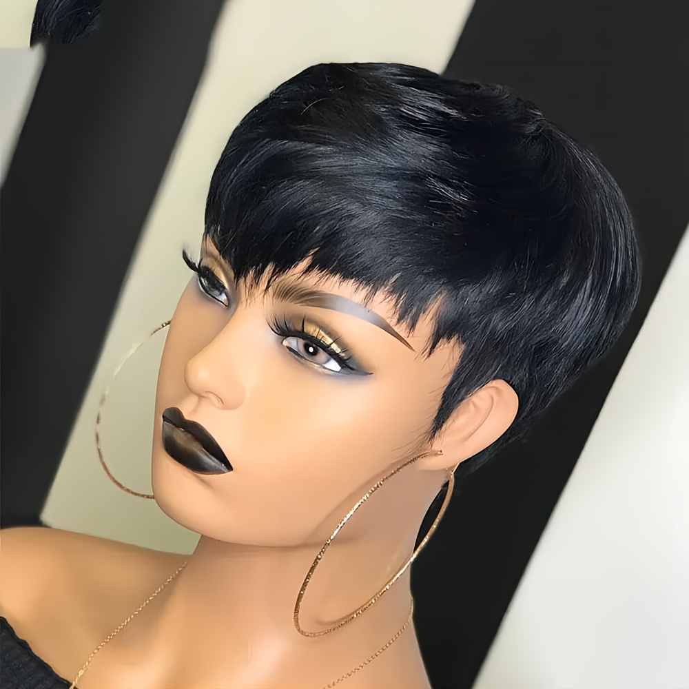 Kurze Pixie-Perücke, Echthaar, – Short Pixie Cut Wig Human Hair Cheap Bewertung und Preis