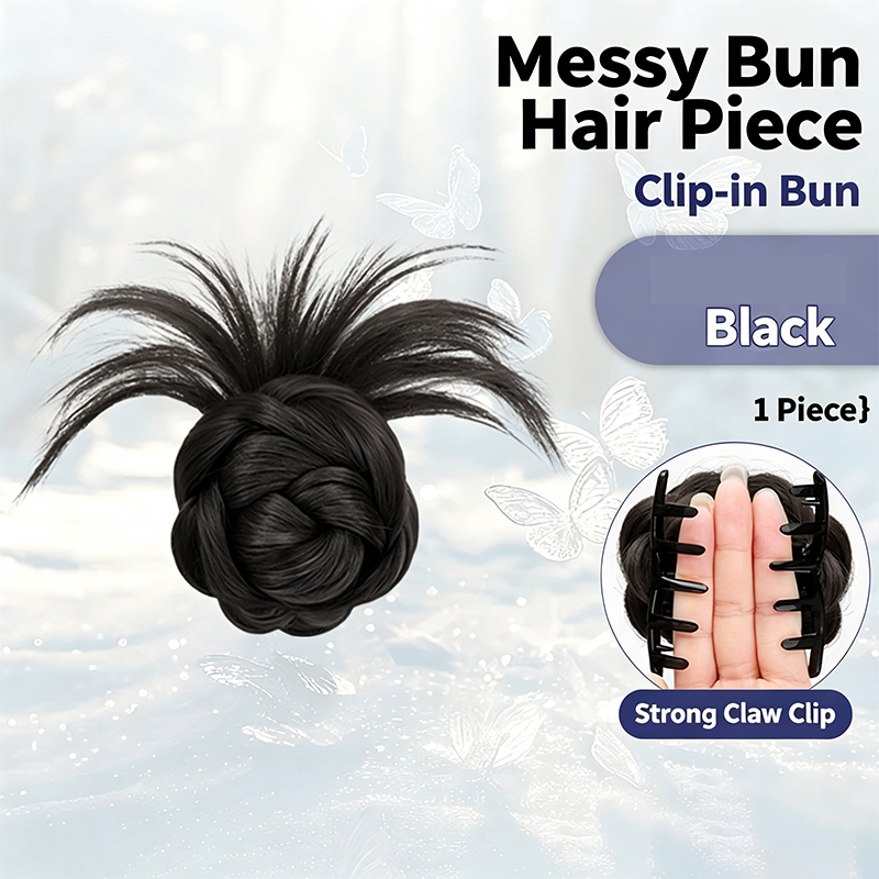 Flauschiger, stacheliger, unor – Claw Clip Messy Bun Hair Piece Bewertung und Preis